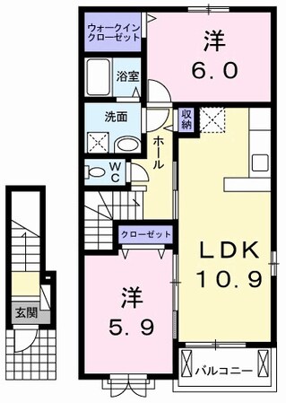 サンモール・南国Ａの物件間取画像